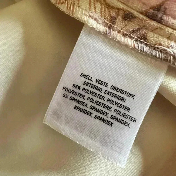 Anthropologie Floral skirt with ruffle, women size 8, cream, yellow, pink - Picture 5 of 5